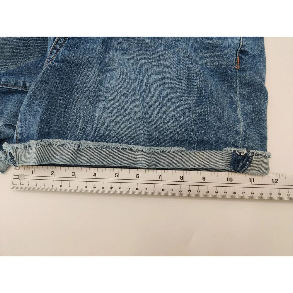 Loft Outlet Womens Denim Shorts Medium‎ Wash Button Fly Raw Hem Size 10